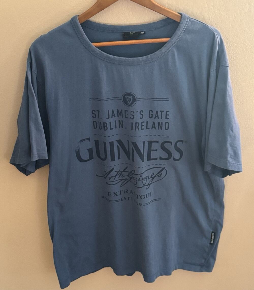 Guinness T-Shirt Large St. James Gate Dublin Ireland Extra Stout 2XL